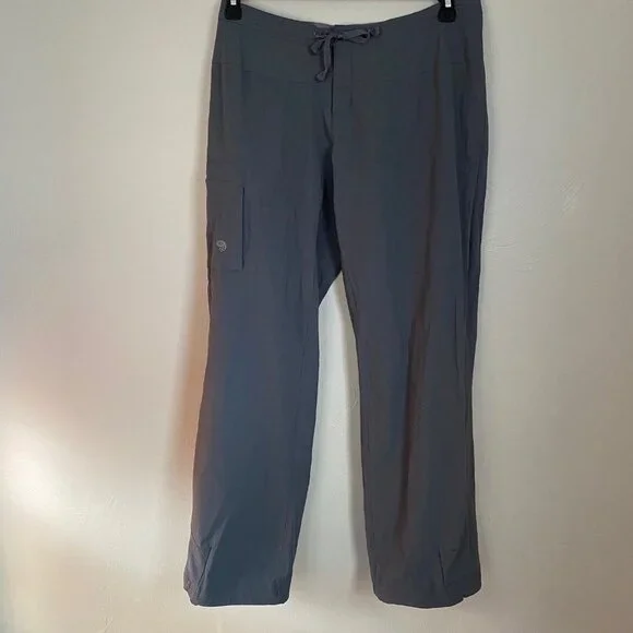 Mountain Hardwear size Women's 10/32 Gray Cargo Stretchy Hiking Outdoors Pants - Picture 2 of 11